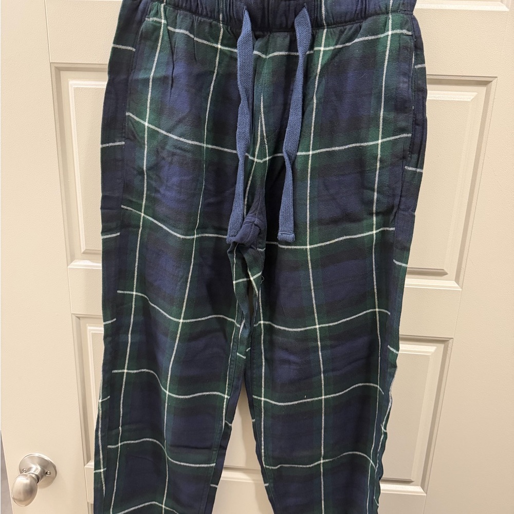 Abercrombie & Fitch Navy and Green Plaid Jogger Pants